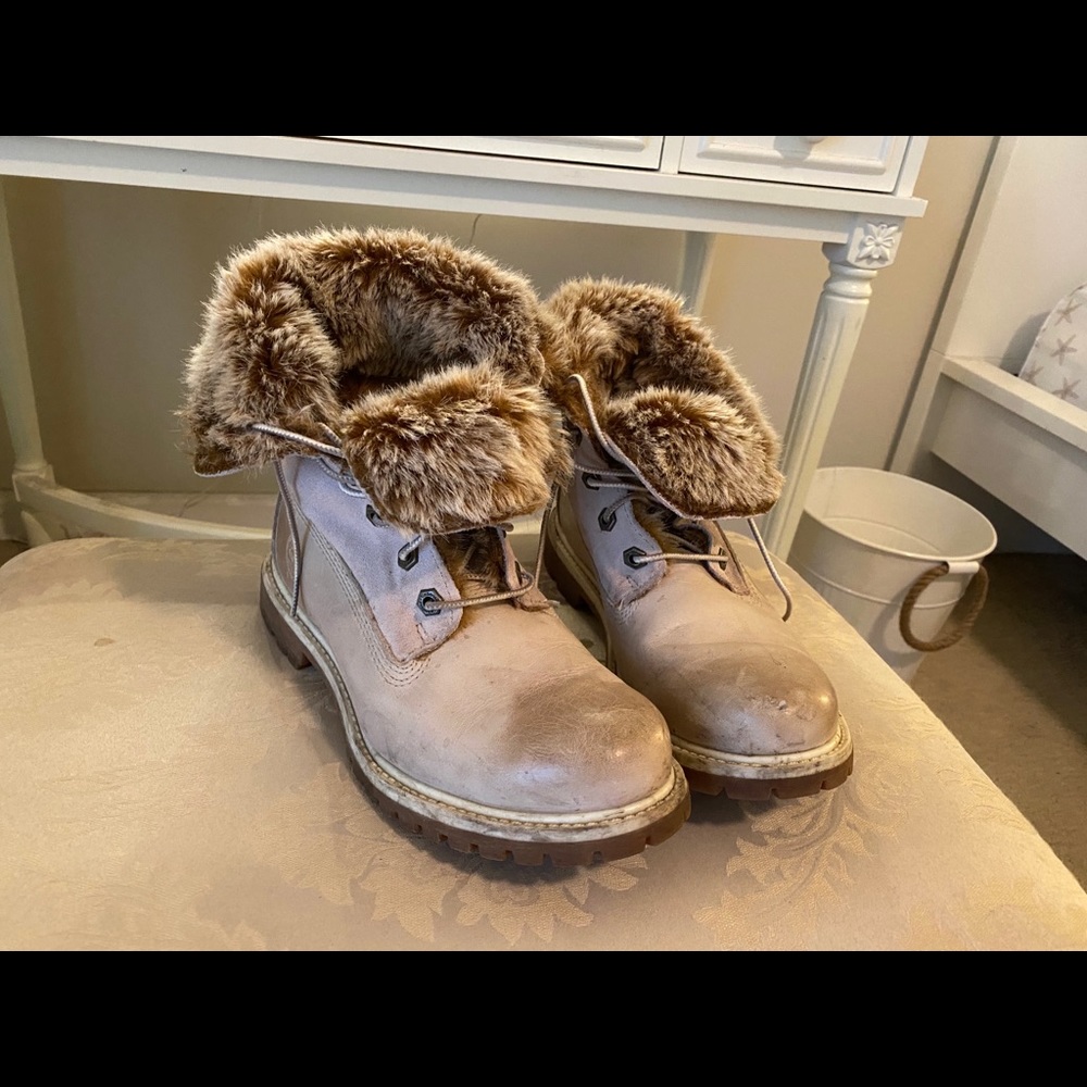 Furry Timberland boots